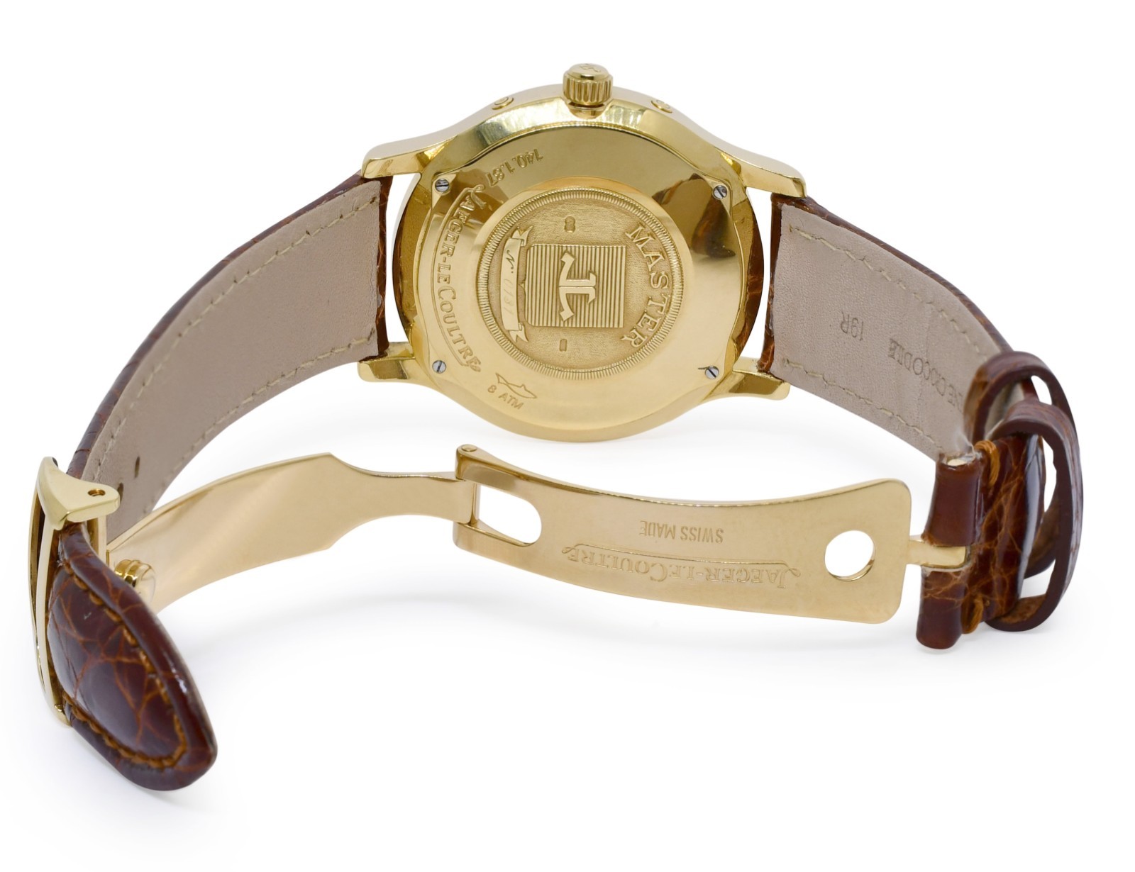 Jaeger LeCoultre Master Control Triple Calendar 18k Yellow Gold Watch 140.1.87