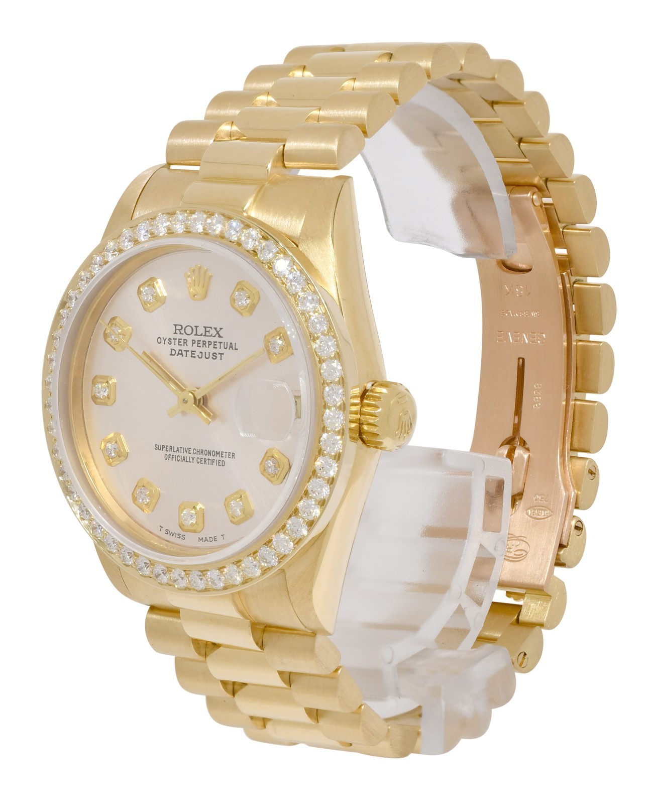 Rolex Datejust President 18k Yellow Gold Diamond Dial/Bezel 31mm Watch L 78278