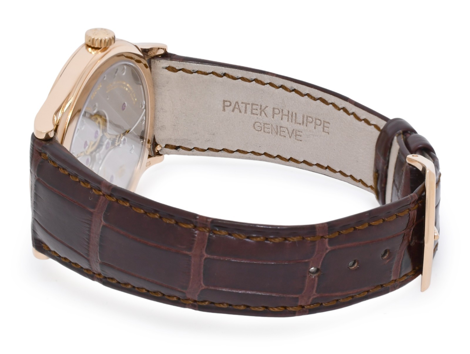 Patek Philippe Calatrava 6119 Rose Gold Silver Dial Mens 39mm Manual Watch 6119R