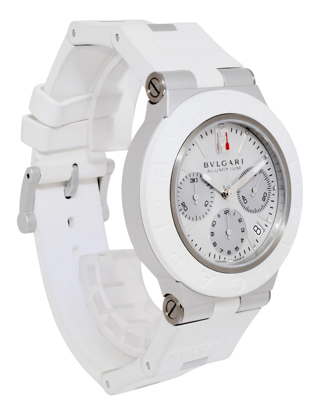 Bvlgari Bvlgari Chronograph Aluminum White 40mm Automatic Watch B/P '25 BB40ATCH