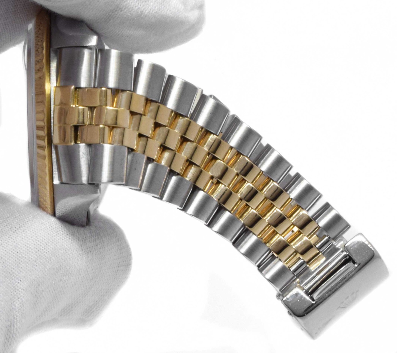 Rolex Datejust 18k Yellow Gold/Steel Blue Vignette Diamond 36mm Watch E 16233 Rolex Datejust 18k Yellow Gold/Steel Blue Vignette Diamond 36mm Watch E 16233