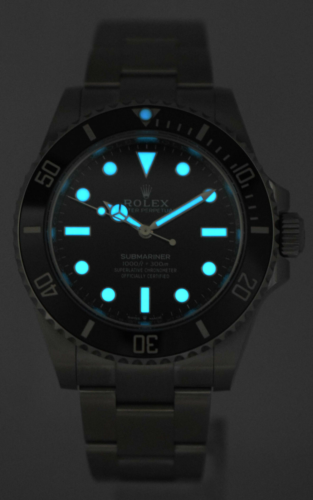 Rolex Submariner No Date Steel Black Ceramic Mens 41mm Watch +Card '23 124060