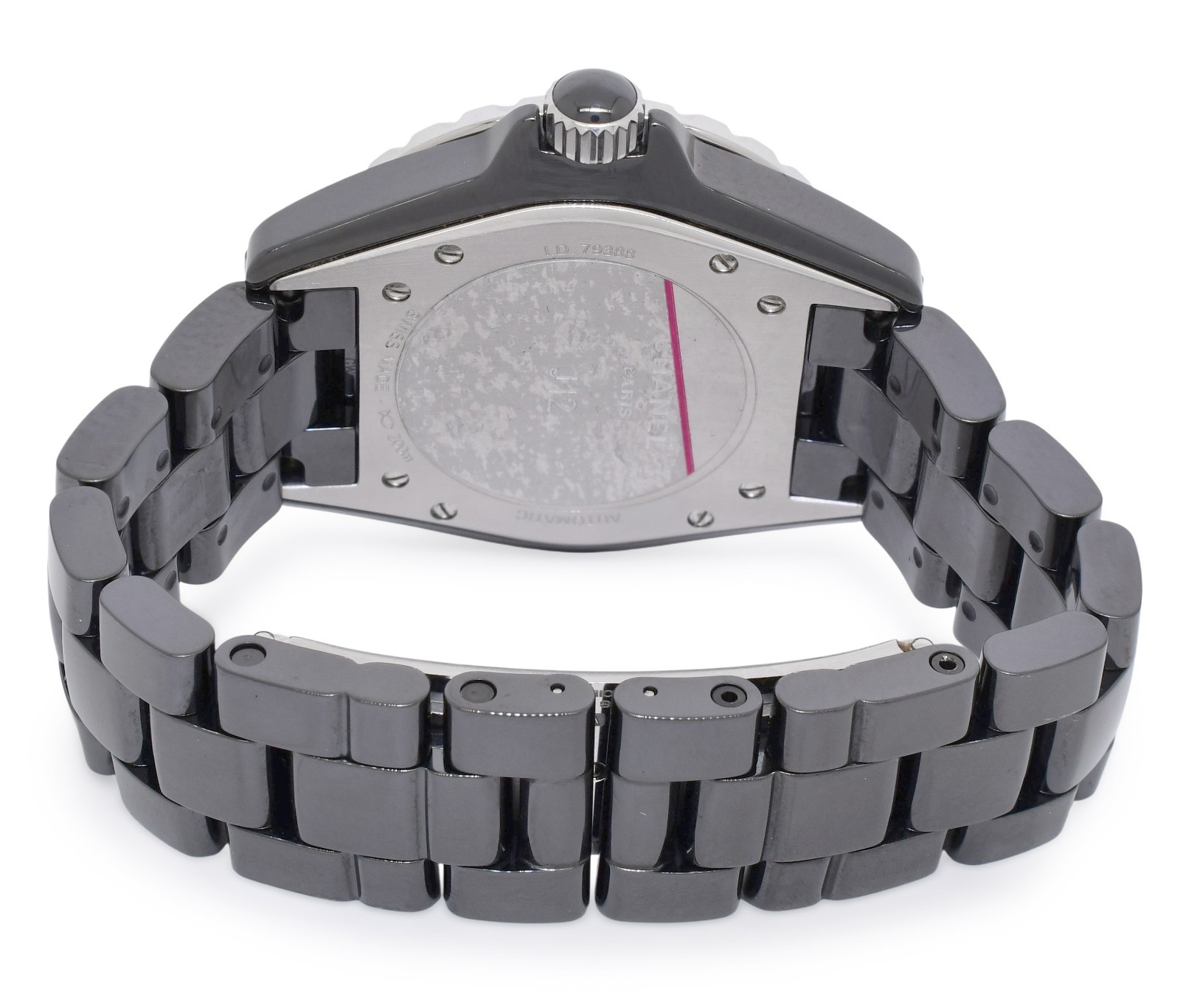 Chanel J12 Black Ceramic & Diamond Bezel Ladies 38mm Automatic Watch