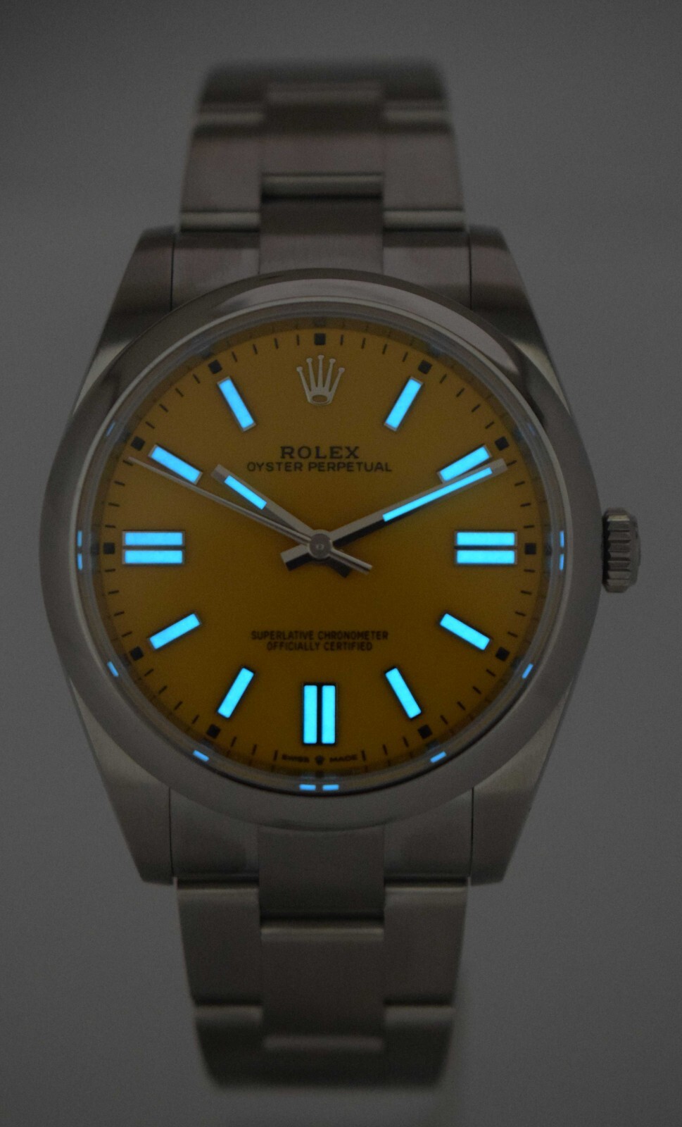 NOS Rolex Oyster Perpetual 41 Steel Yellow Dial Mens Watch Box/Papers '20 124300