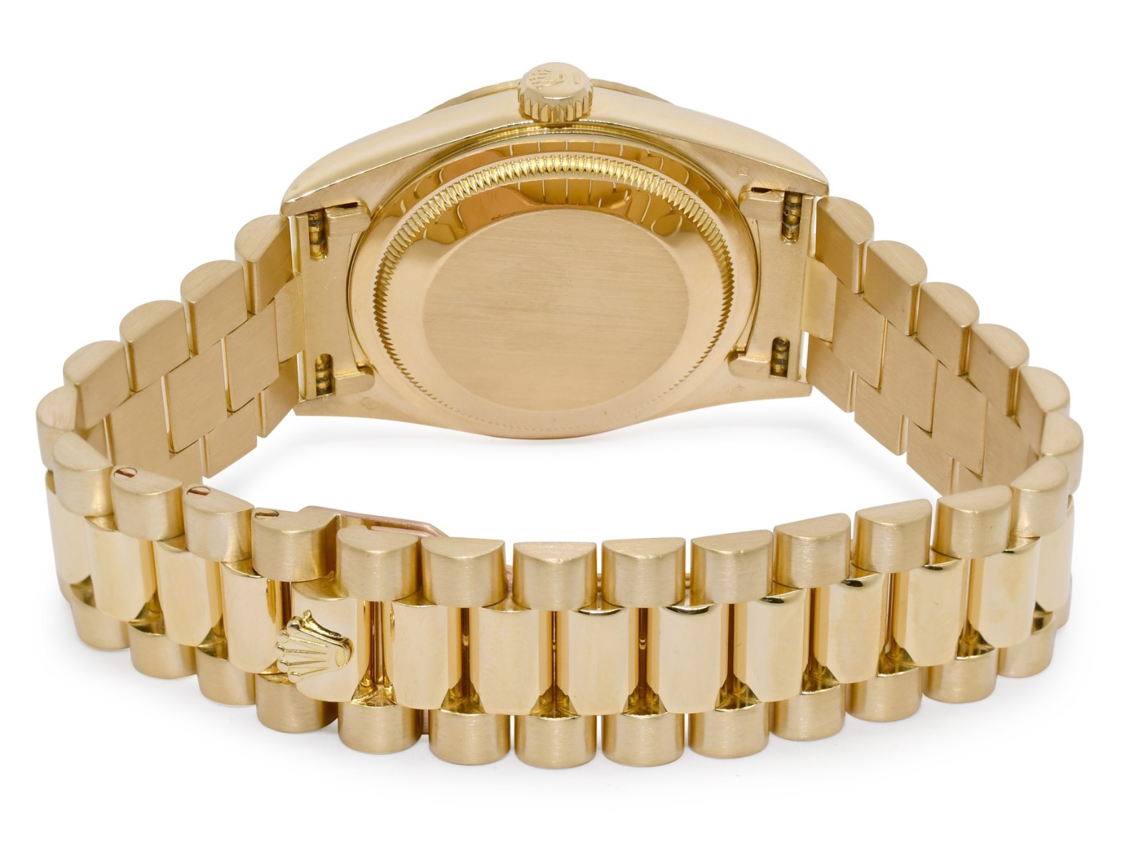 Rolex Day-Date President 18k Yellow Gold Silver Dial 36mm Watch +Papers T 18238