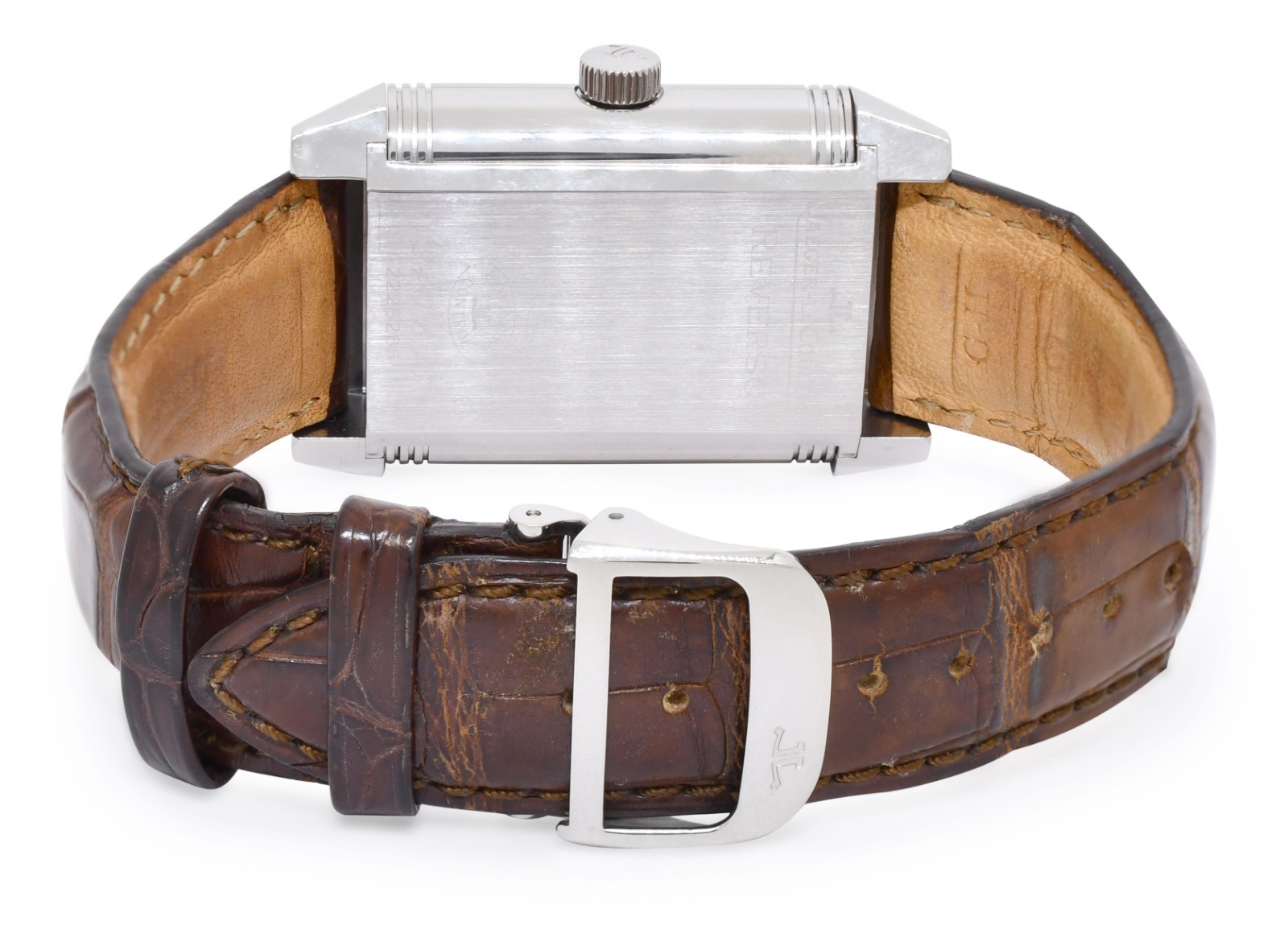 Jaeger LeCoultre Reverso Grande Date 8 Day Steel Watch Q3008420 240.8.15
