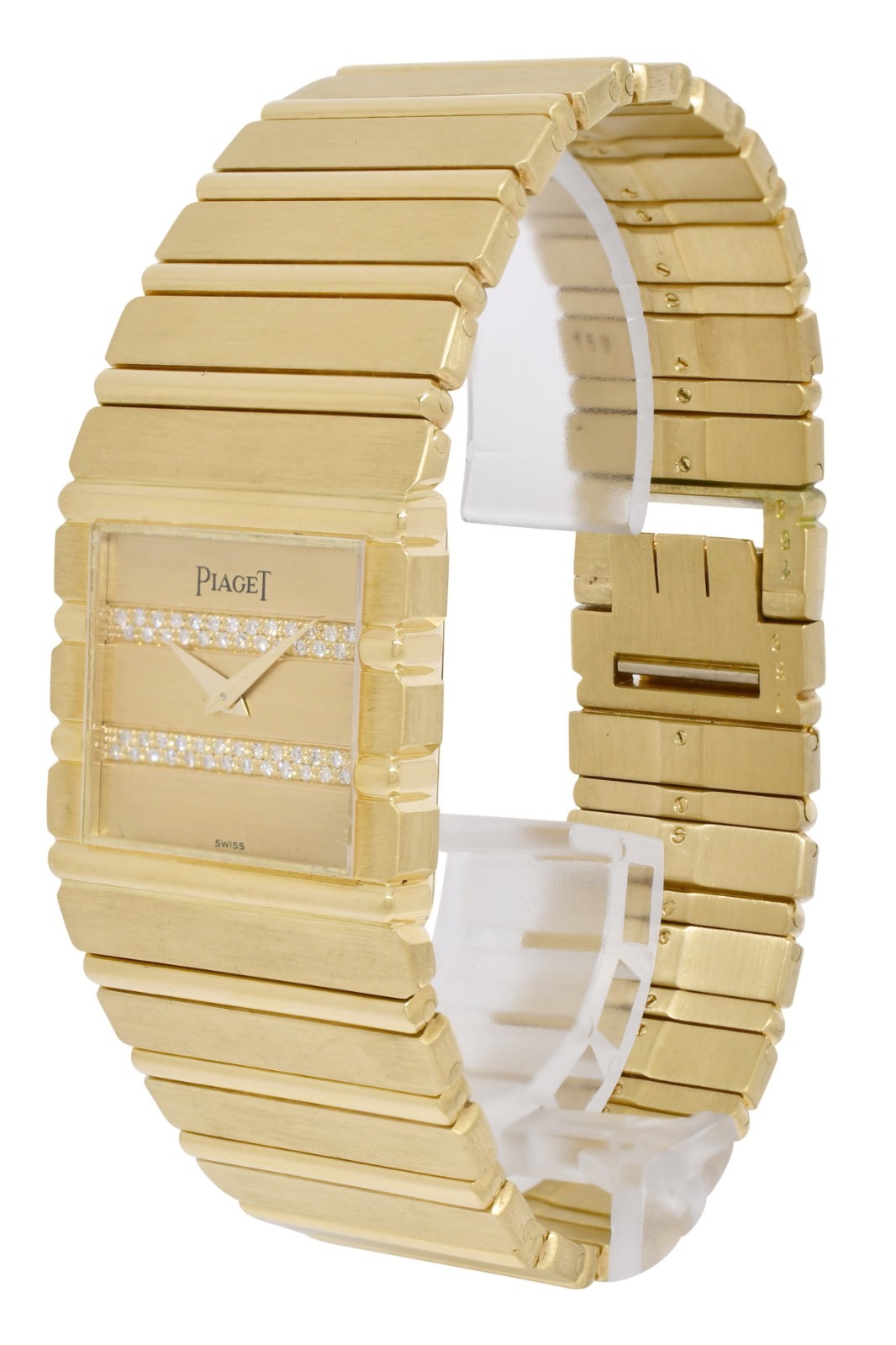 Piaget Polo 18k Yellow Gold & Diamond Mens 25mm Quartz Dress Watch 7131 C 701