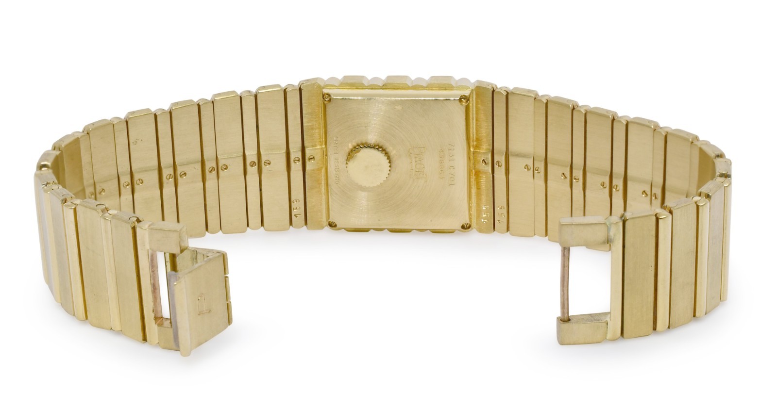 Piaget Polo 18k Yellow Gold & Diamond Mens 25mm Quartz Dress Watch 7131 C 701