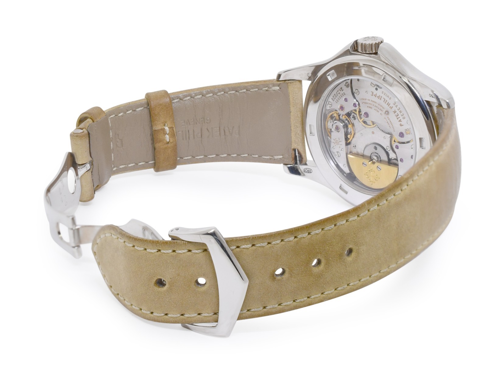 Patek Philippe World Time 18K WG Complications Mens 39.5mm Watch +Archive 5130G