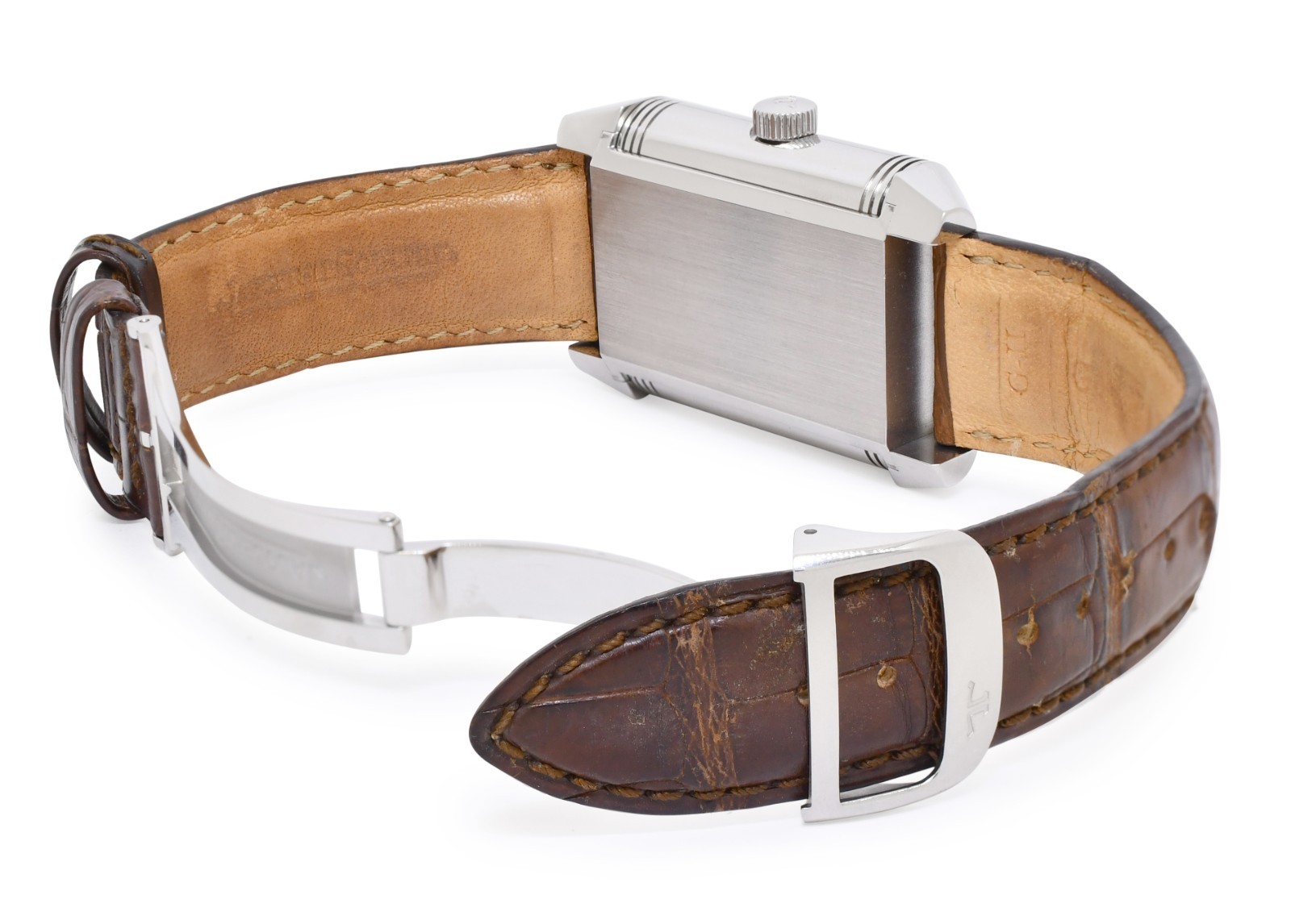 Jaeger LeCoultre Reverso Grande Date 8 Day Steel Watch Q3008420 240.8.15