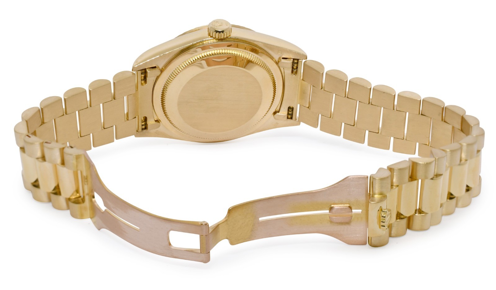 Rolex Day-Date President 18k Yellow Gold Silver Dial 36mm Watch +Papers T 18238