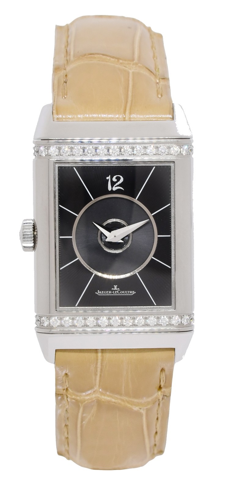 Jaeger LeCoultre Reverso Classic Duetto Diamond 24mm Watch B/P Q2578420 212.8.76