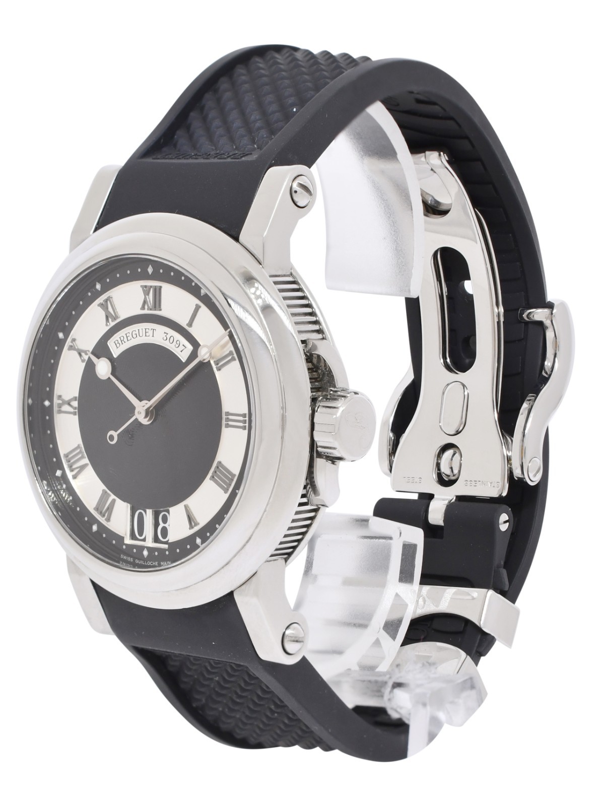 Breguet Marine Big Date Steel Black Dial Mens 39mm Watch 5817ST/12/5V8 Breguet Marine Big Date Steel Black Dial Mens 39mm Watch 5817ST/12/5V8