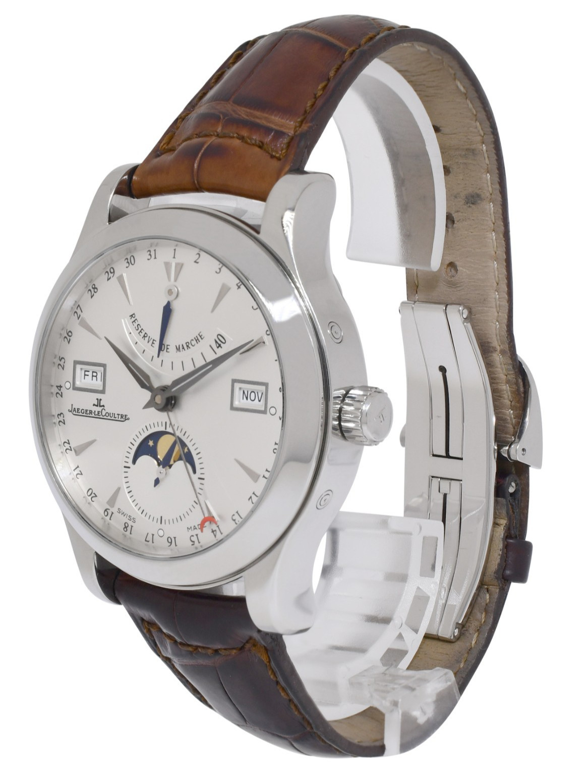 Jaeger LeCoultre Master Calendar Steel Mens 40mm Watch Q151842A 147.8.41.S
