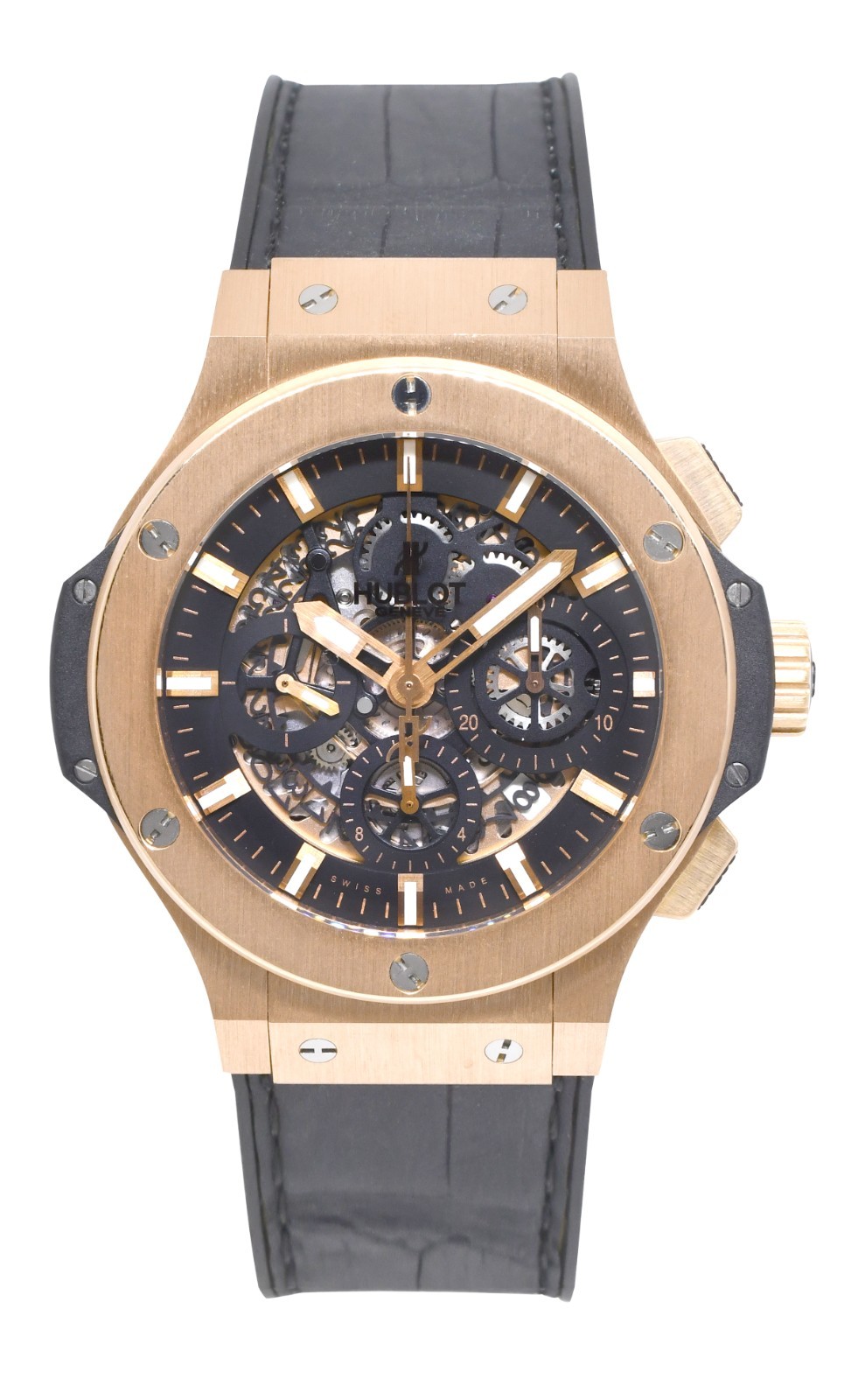 Hublot Big Bang Aero Bang 18k Rose Gold Skeleton 44mm Watch B/P 311.PX.1180.GR Hublot Big Bang Aero Bang 18k Rose Gold Skeleton 44mm Watch B/P 311.PX.1180.GR