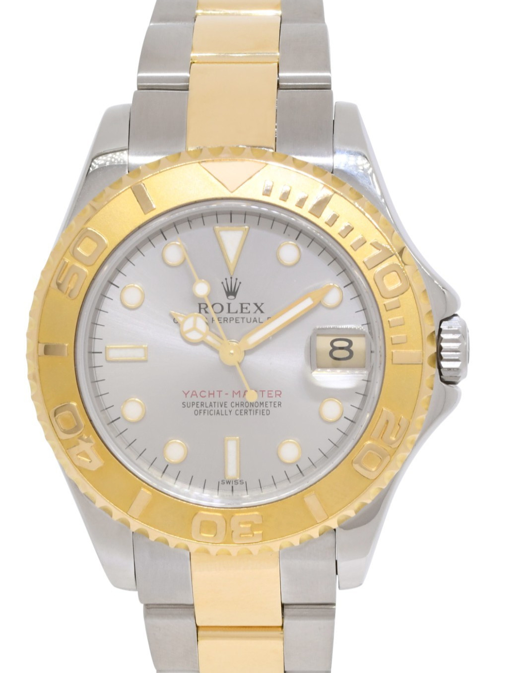 Rolex Yacht-Master 18k Yellow Gold/Steel Slate Dial Ladies 35mm Watch Y 68623
