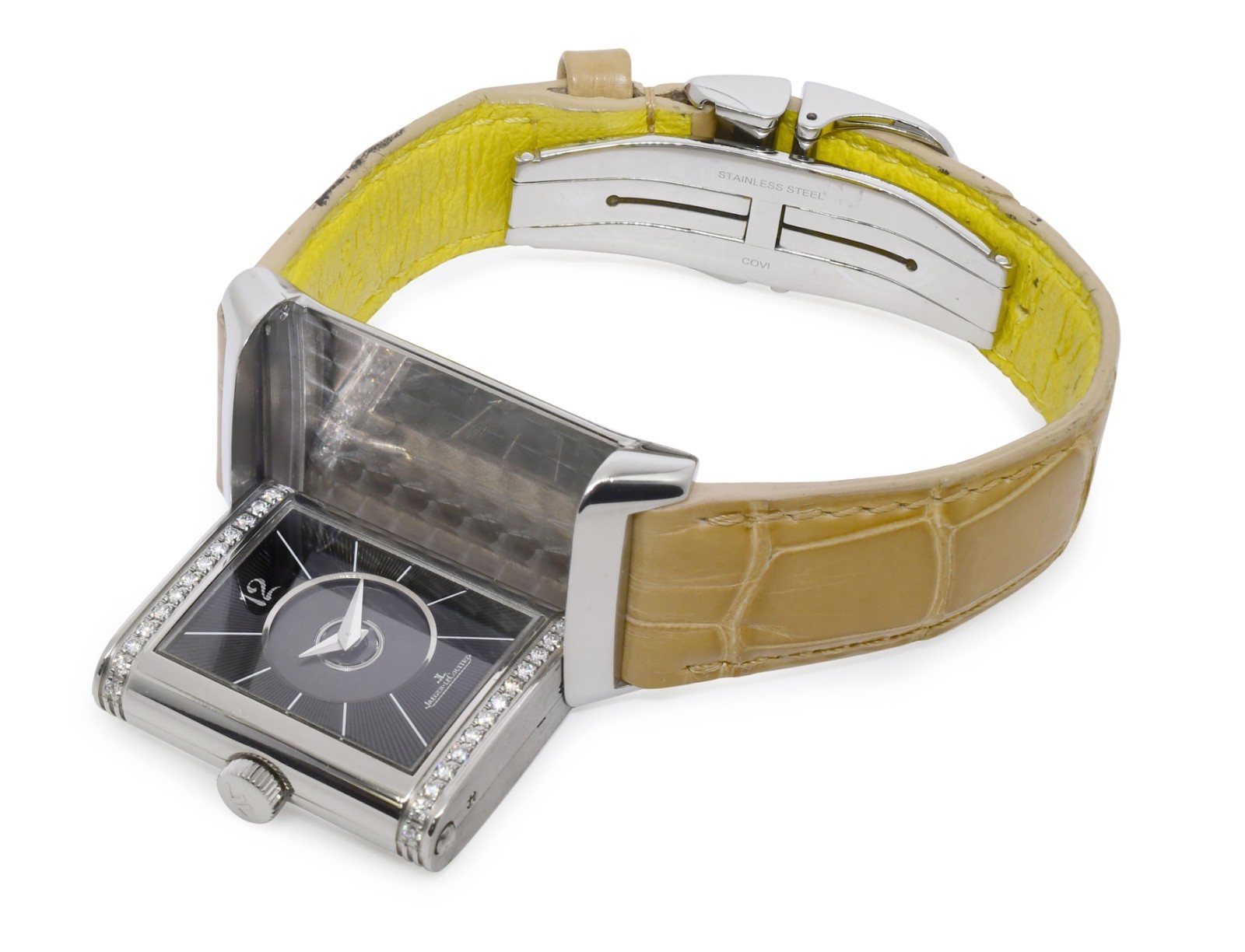 Jaeger LeCoultre Reverso Classic Duetto Diamond 24mm Watch B/P Q2578420 212.8.76