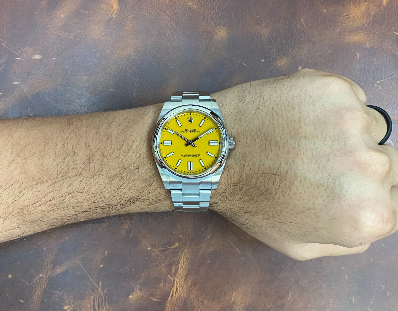 NOS Rolex Oyster Perpetual 41 Steel Yellow Dial Mens Watch Box/Papers '20 124300