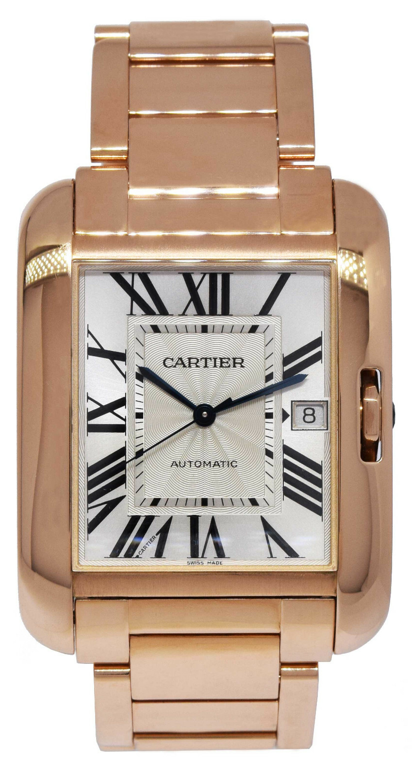 Cartier Tank Anglaise 18k Rose Gold Large Mens Watch Box/Papers W5310002 3504