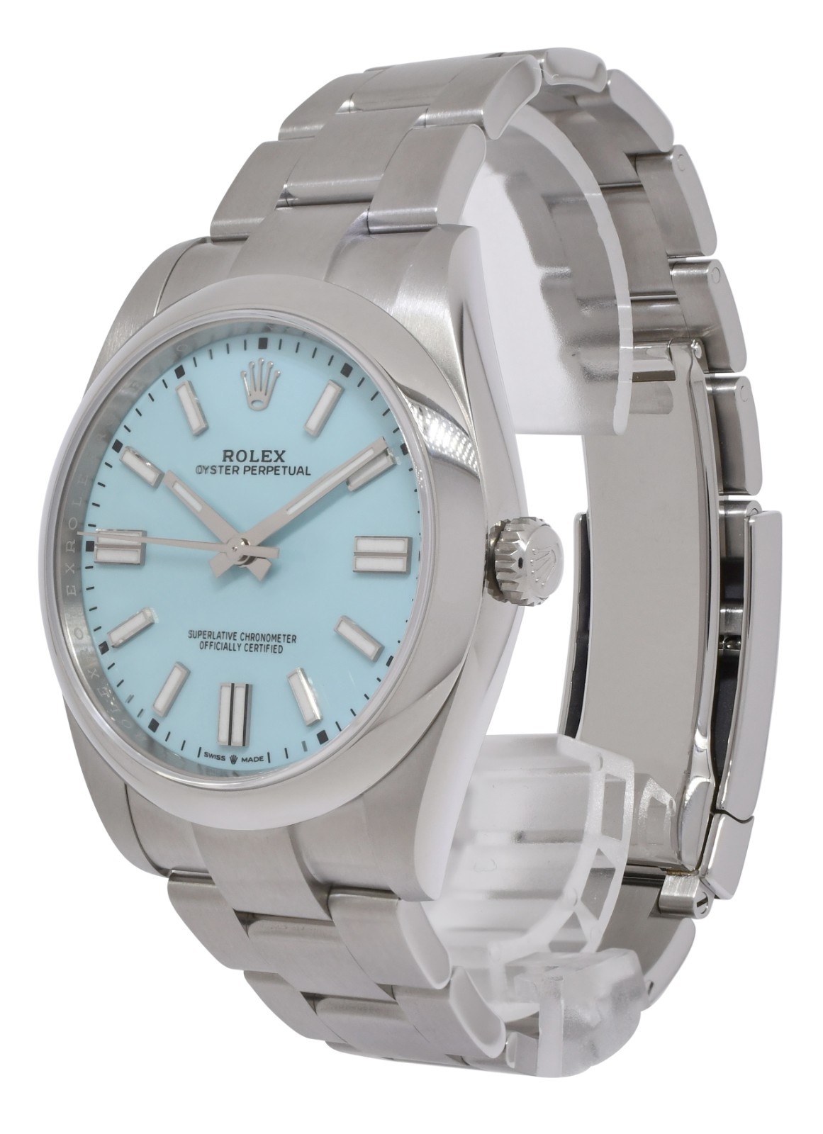 Rolex Oyster Perpetual 41 Steel Turquoise Dial Mens Watch Box/Papers '21 124300
