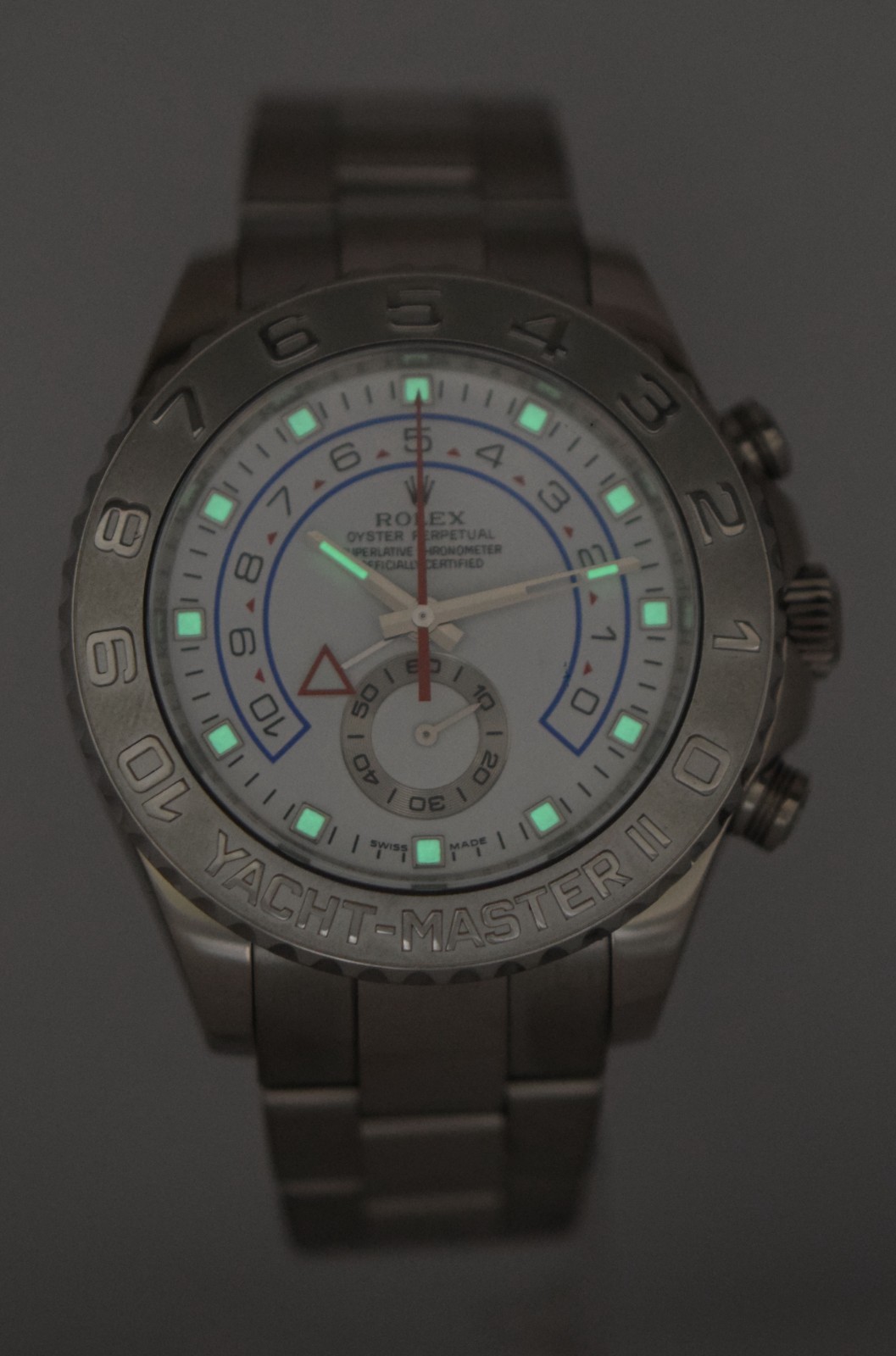Rolex Yacht-Master II 18k White Gold & Platinum Bezel 44mm Watch  Z '06 116689