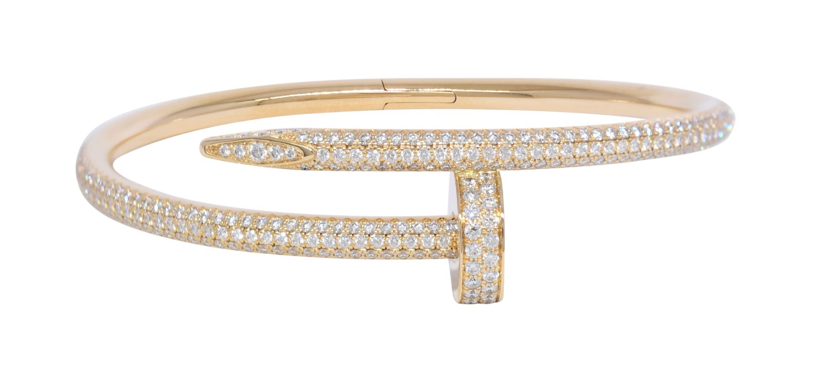 Cartier Juste Un Clou Bracelet 15cm Yellow Gold Pave Diamond B/P '16 N6709815 Cartier Juste Un Clou Bracelet 15cm Yellow Gold Pave Diamond B/P '16 N6709815