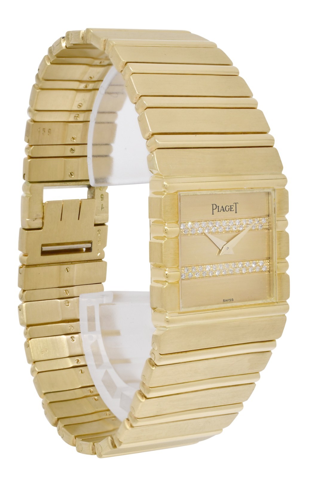 Piaget Polo 18k Yellow Gold & Diamond Mens 25mm Quartz Dress Watch 7131 C 701