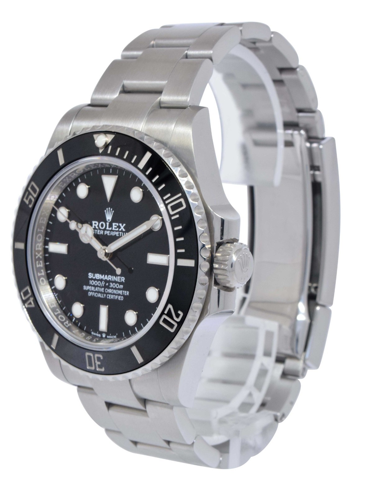 Rolex Submariner No Date Steel Black Ceramic Mens 41mm Watch +Card '23 124060