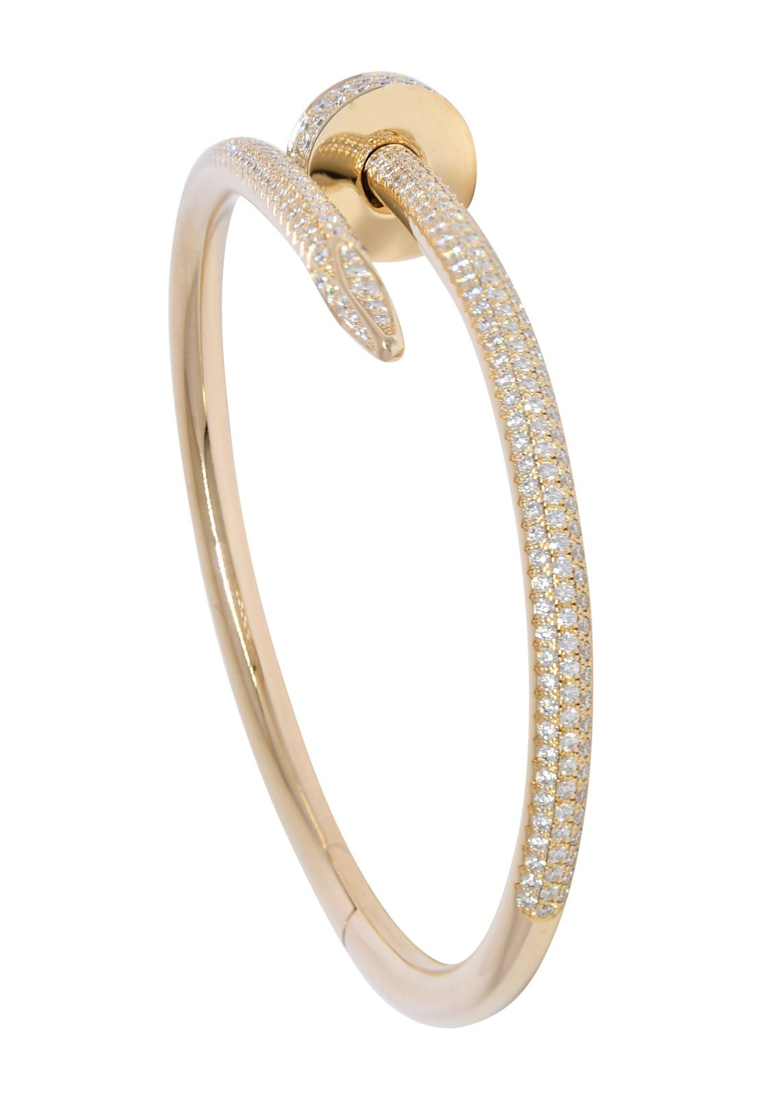 Cartier Juste Un Clou Bracelet 15cm Yellow Gold Pave Diamond B/P '16 N6709815 Cartier Juste Un Clou Bracelet 15cm Yellow Gold Pave Diamond B/P '16 N6709815