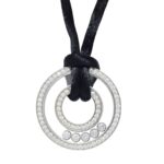 Chopard Happy Diamonds 18k White Gold Diamond Circles Pendant Necklace Chopard Happy Diamonds 18k White Gold Diamond Circles Pendant Necklace
