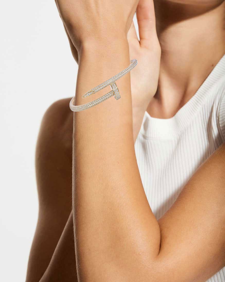 Cartier Juste Un Clou Bracelet 15cm Yellow Gold Pave Diamond B/P '16 N6709815 Cartier Juste Un Clou Bracelet 15cm Yellow Gold Pave Diamond B/P '16 N6709815