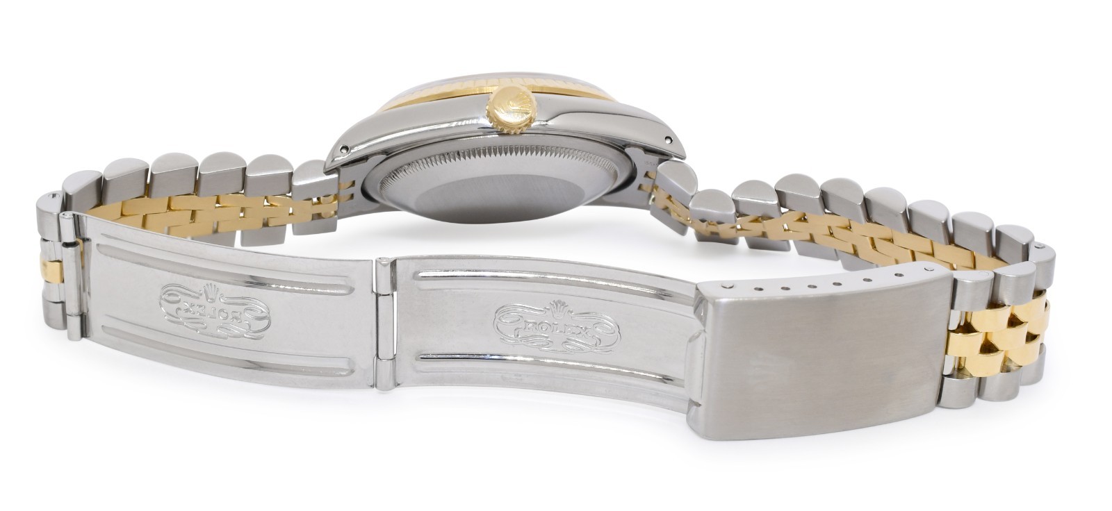 Rolex Datejust 18k Yellow Gold/Steel Blue Vignette Diamond 36mm Watch E 16233 Rolex Datejust 18k Yellow Gold/Steel Blue Vignette Diamond 36mm Watch E 16233