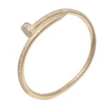Cartier Juste Un Clou Bracelet 15cm Yellow Gold Pave Diamond B/P '16 N6709815 Cartier Juste Un Clou Bracelet 15cm Yellow Gold Pave Diamond B/P '16 N6709815