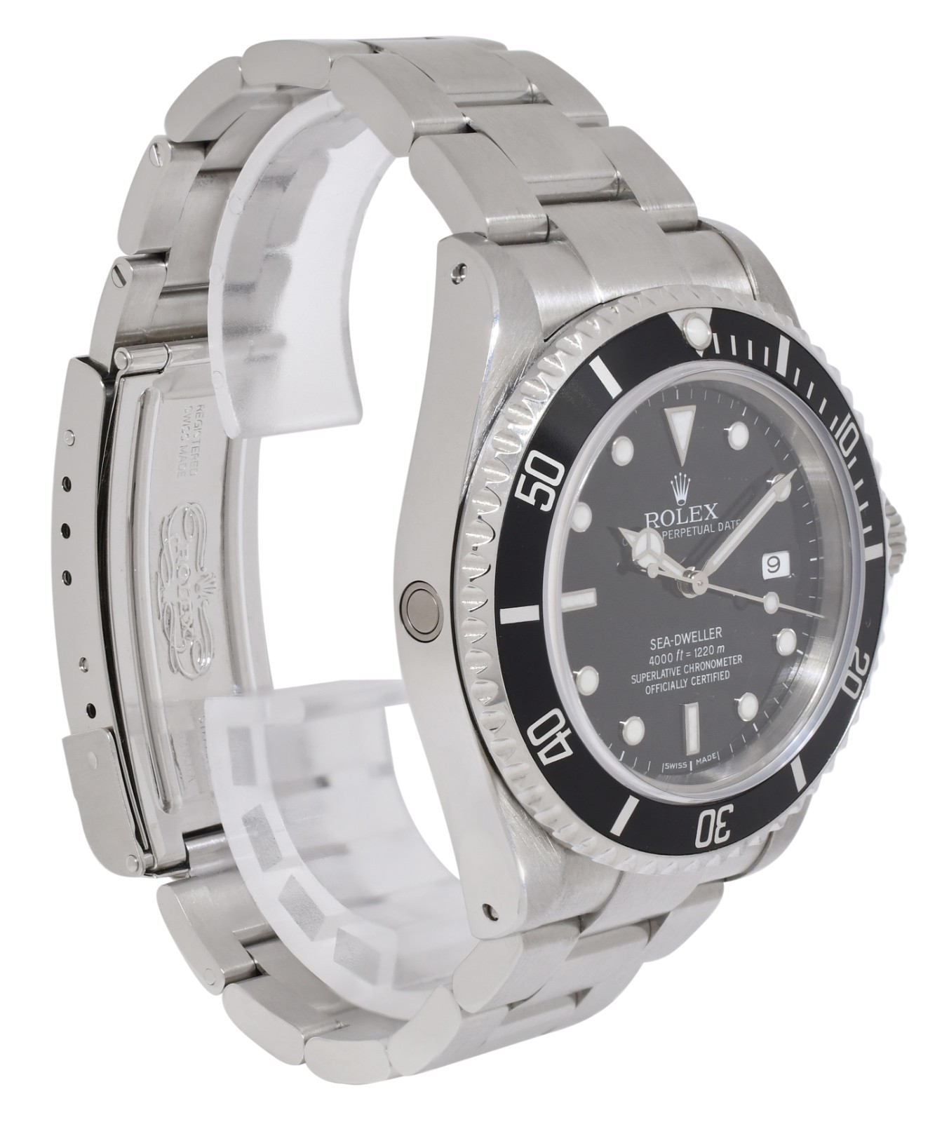 Rolex Sea-Dweller Date Stainless Steel Black Dial/Bezel Mens 40mm Watch Y 16600