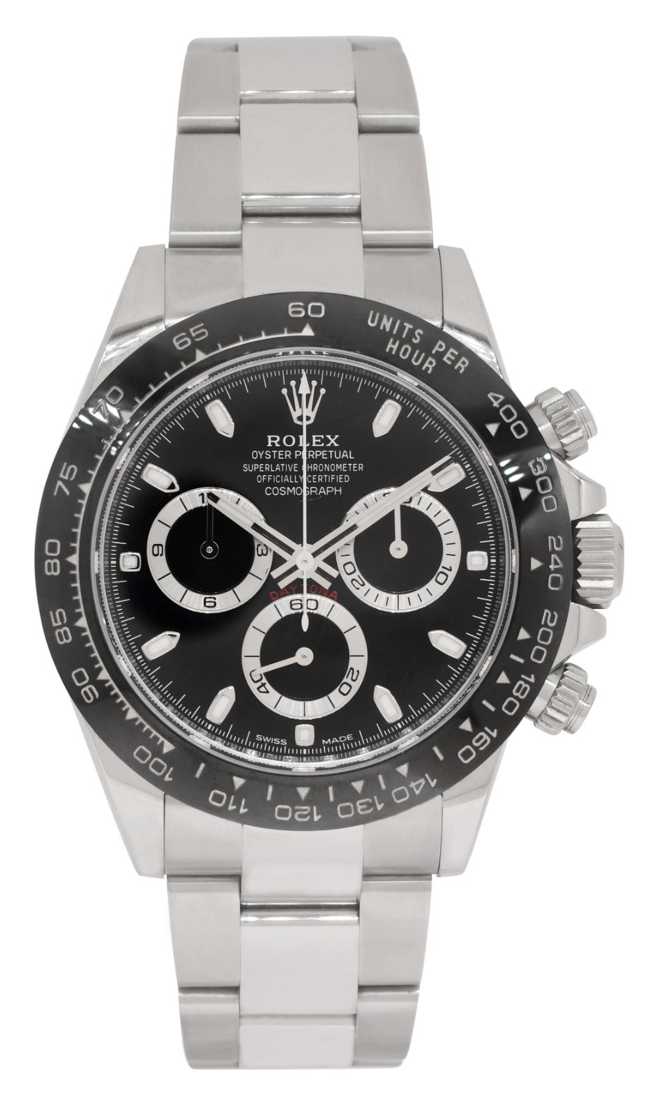 Rolex NEW Daytona Chronograph Steel & Ceramic Watch Black B/P '20 116500