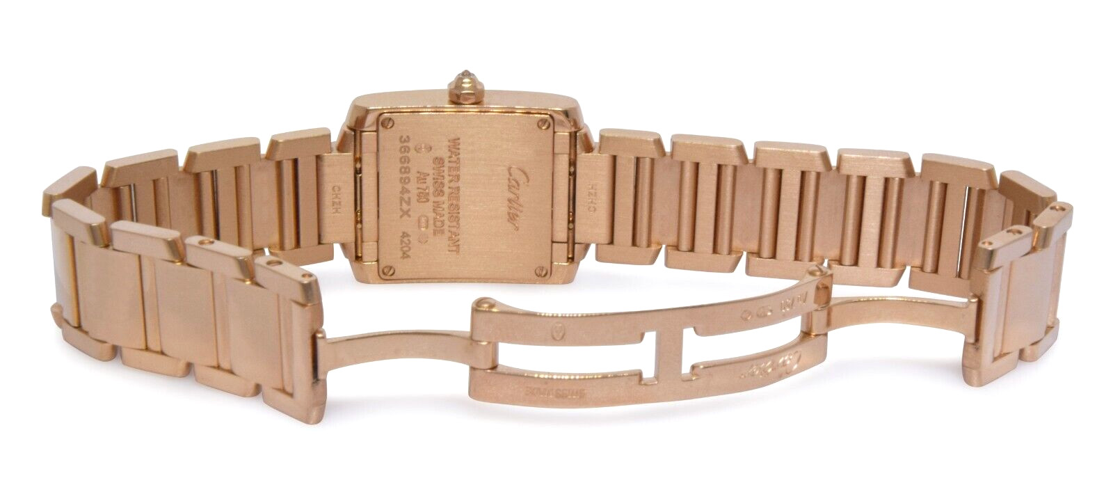 Cartier Tank Francaise Small 18k Rose Gold Diamond Watch B/P WJTA0022 4204