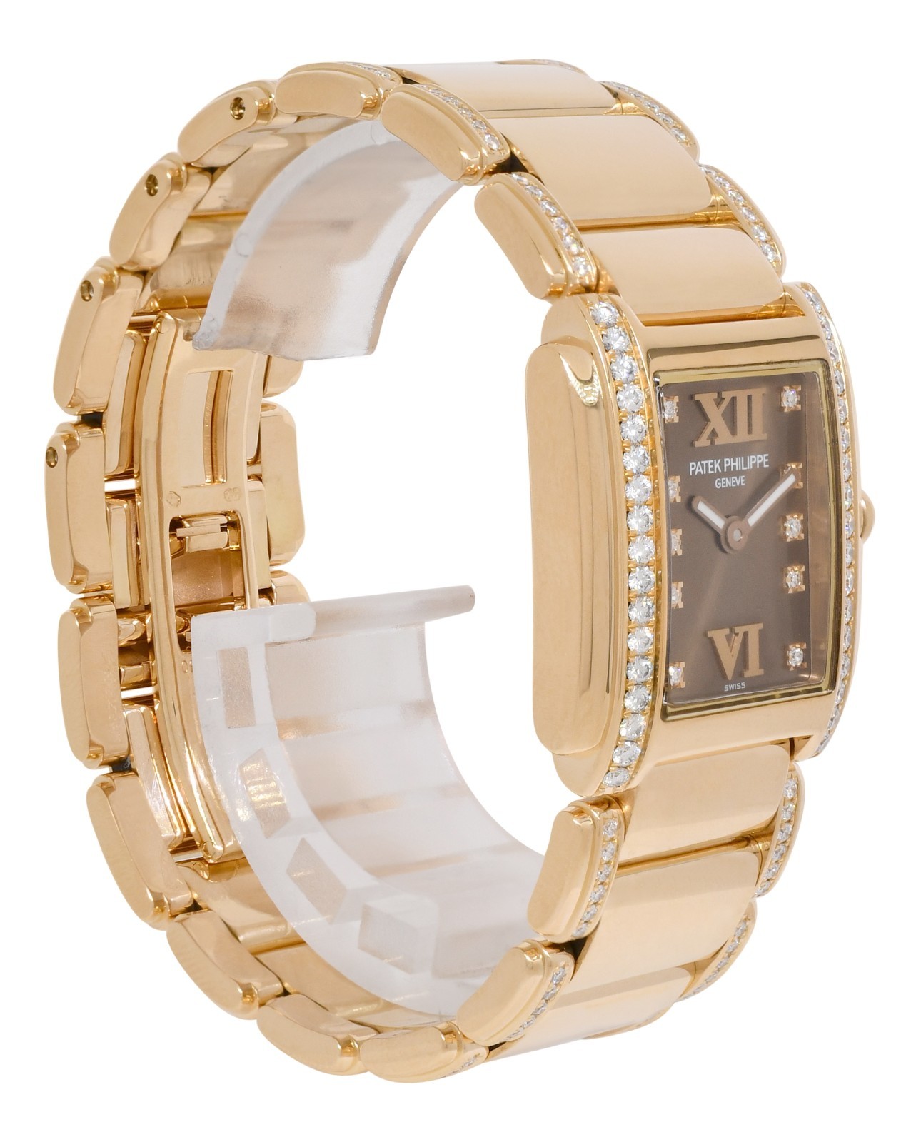 Patek Philippe Twenty-4 18k Rose Gold & Diamond Chocolate Ladies Watch 4908/30R