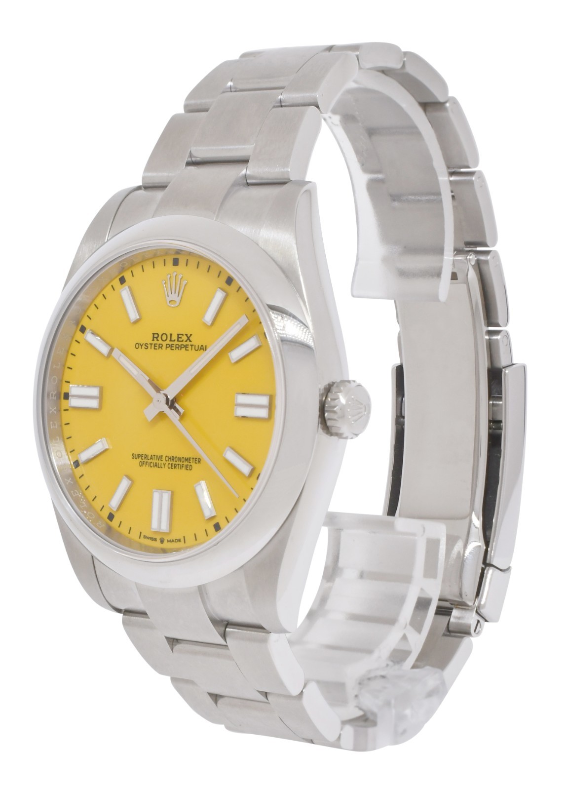 NOS Rolex Oyster Perpetual 41 Steel Yellow Dial Mens Watch Box/Papers '20 124300