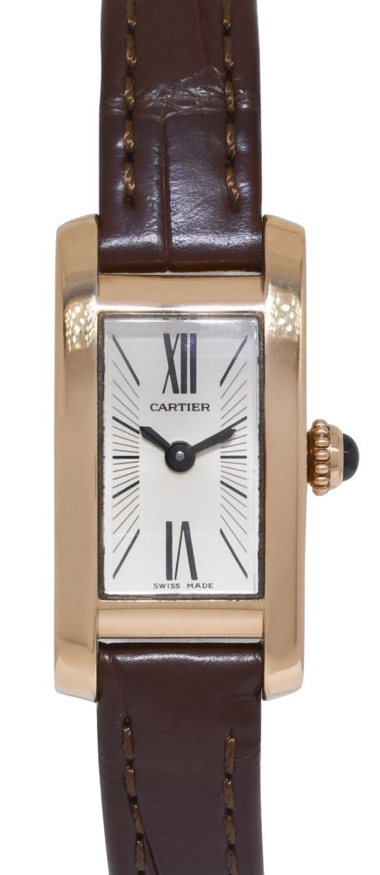 Cartier Tank Allongee Lanieres 18k Rose Gold Ladies Quartz Watch W1537338 2593