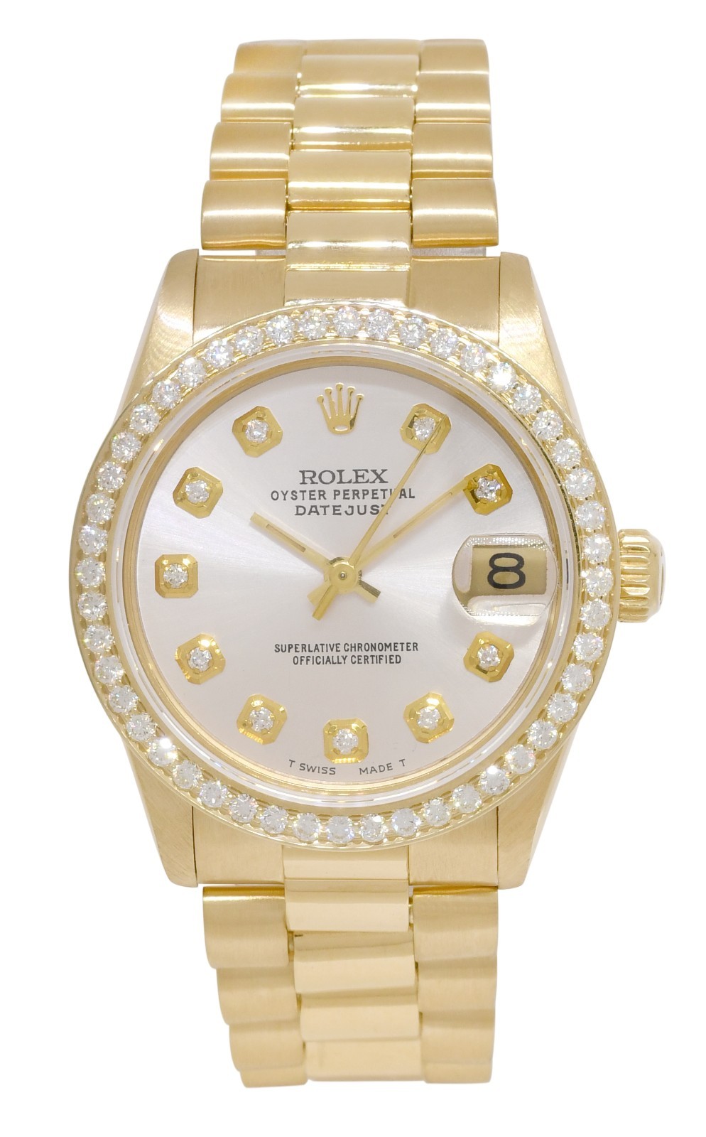 Rolex Datejust President 18k Yellow Gold Diamond Dial/Bezel 31mm Watch L 78278