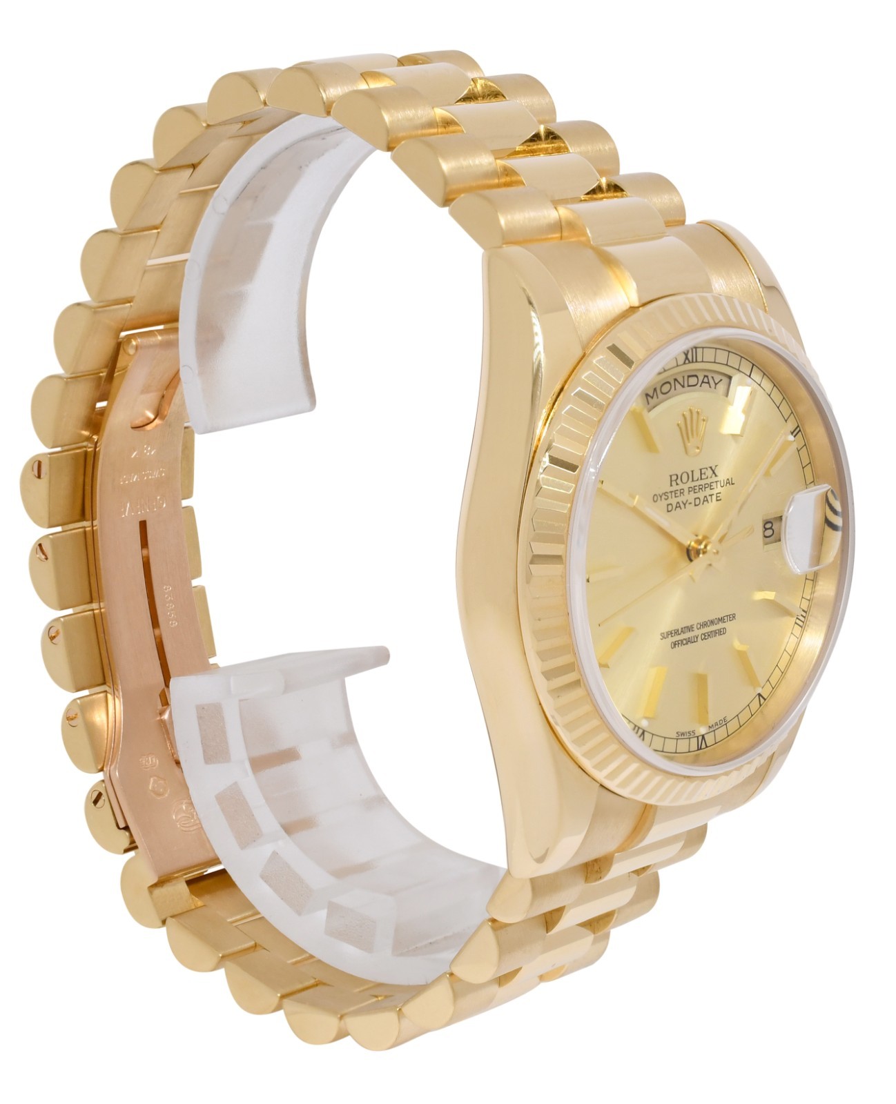 Rolex Day-Date President 18k Yellow Gold Sundust Dial 36mm Watch Y 118238