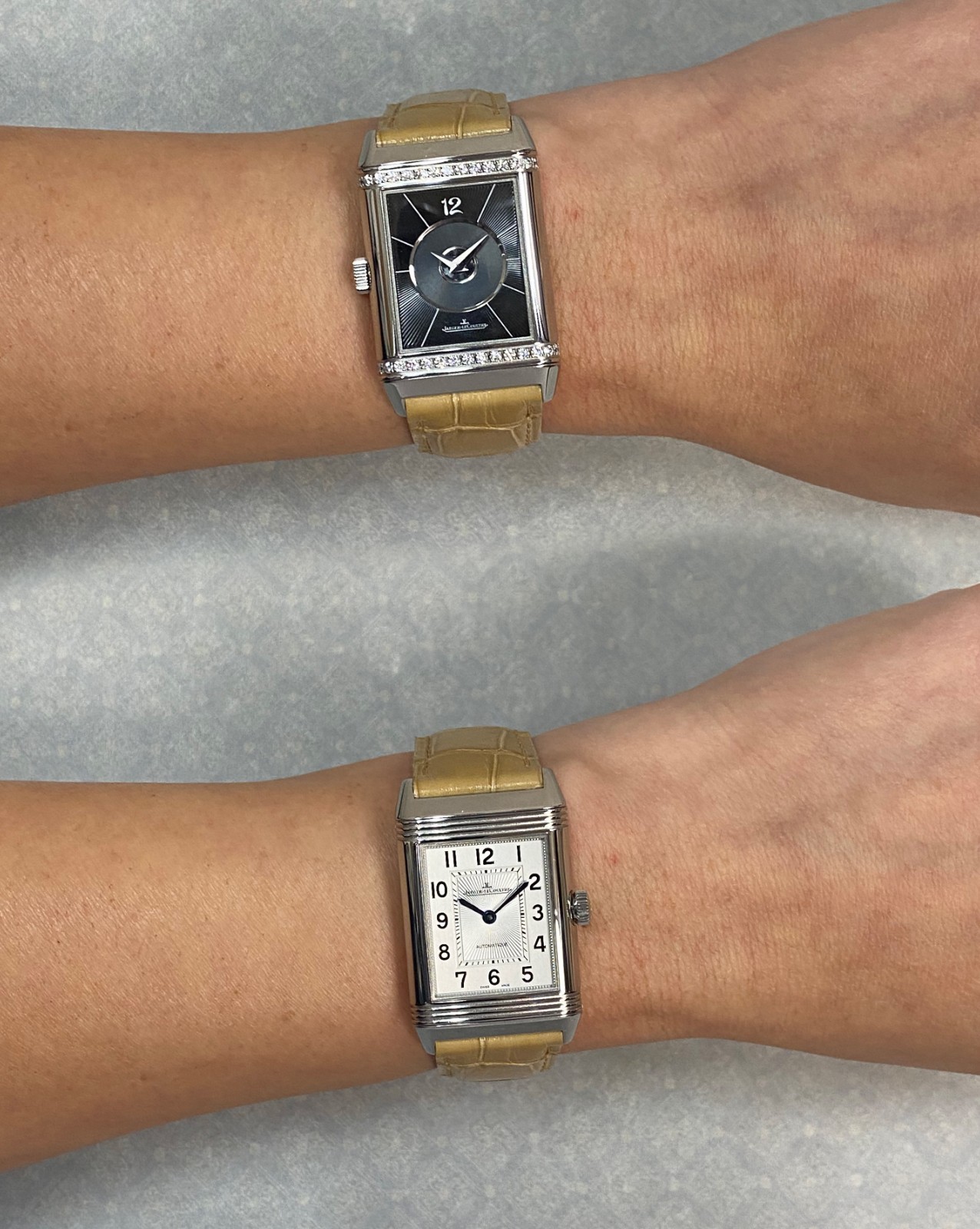 Jaeger LeCoultre Reverso Classic Duetto Diamond 24mm Watch B/P Q2578420 212.8.76
