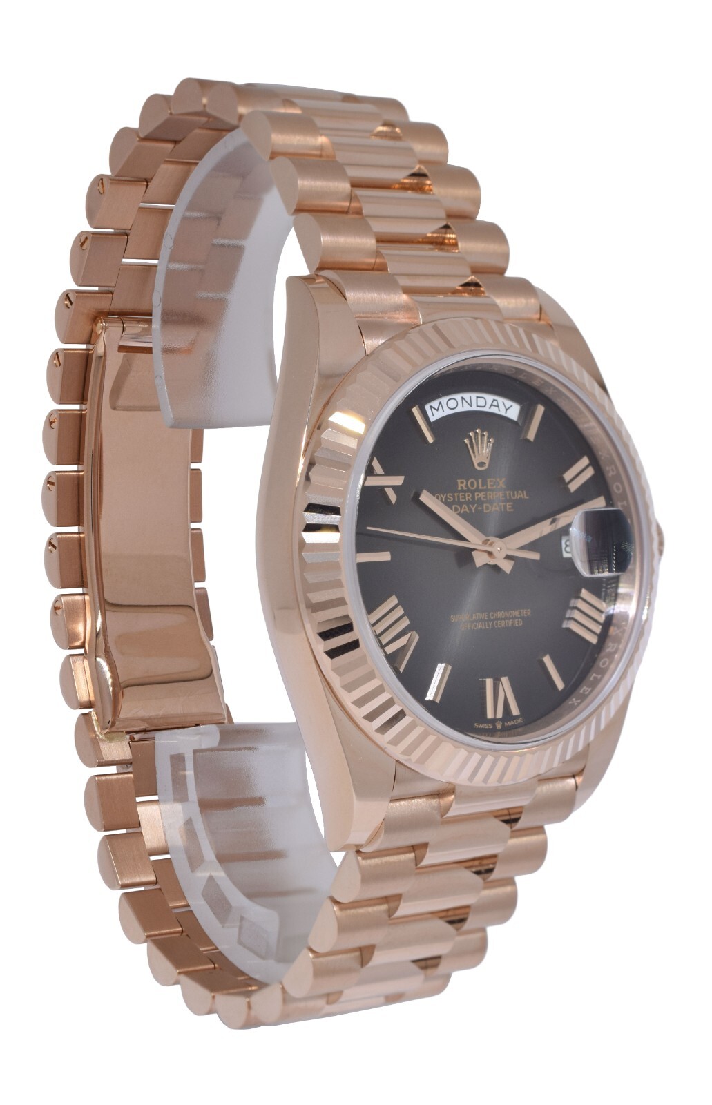 NEW Rolex Day-Date 40 President 18k Rose Gold Slate Ombre Watch B/P '26 228235