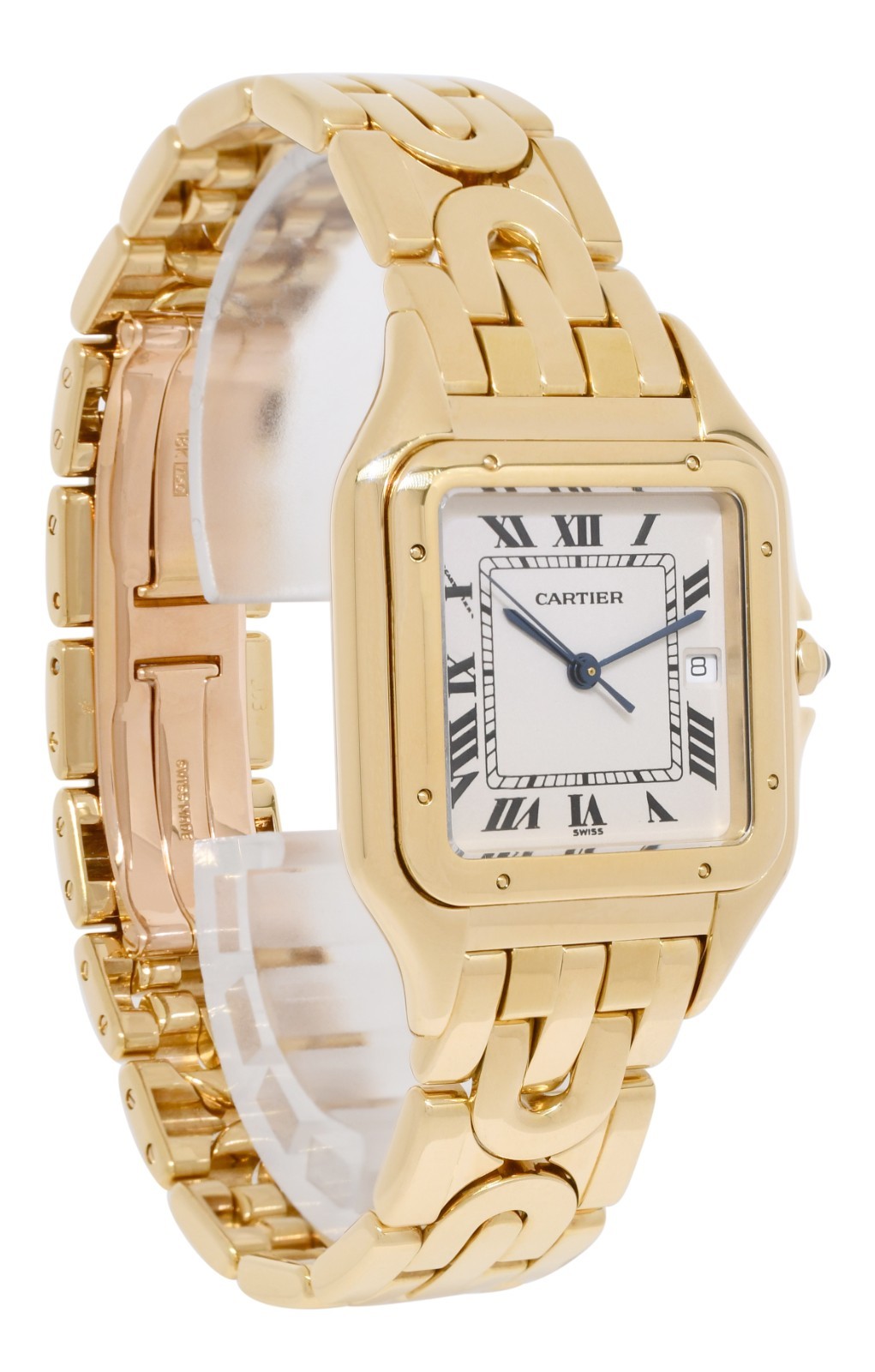 Cartier Panthere Large 18k Yellow Gold Art Deco Quartz Watch W25014N3 1060