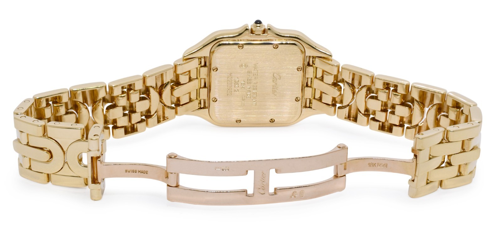Cartier Panthere Large 18k Yellow Gold Art Deco Quartz Watch W25014N3 1060