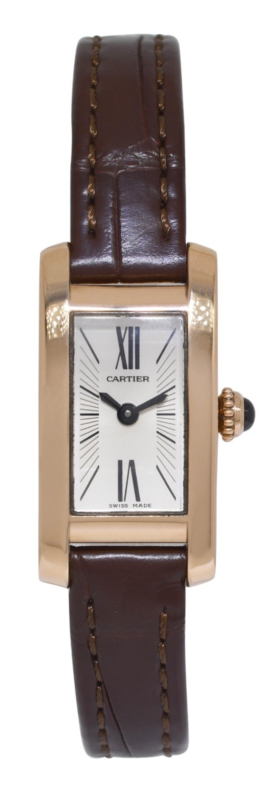 Cartier Tank Allongee Lanieres 18k Rose Gold Ladies Quartz Watch W1537338 2593