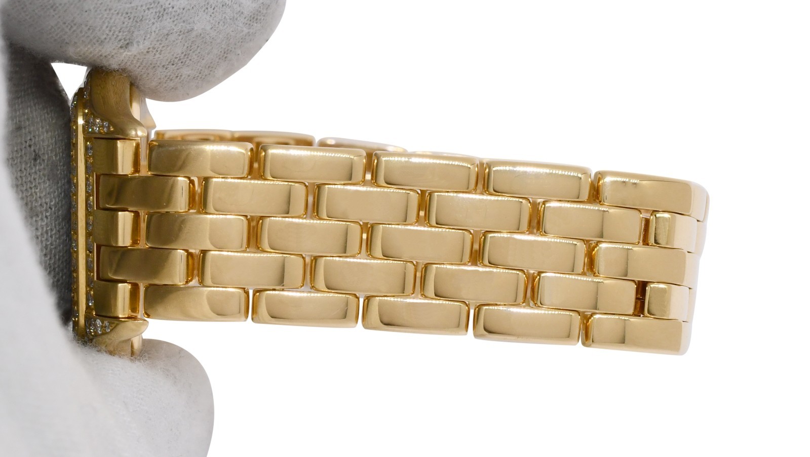 Cartier Panthere Large 18k Yellow Gold & Diamond Ladies Quartz Watch 887968