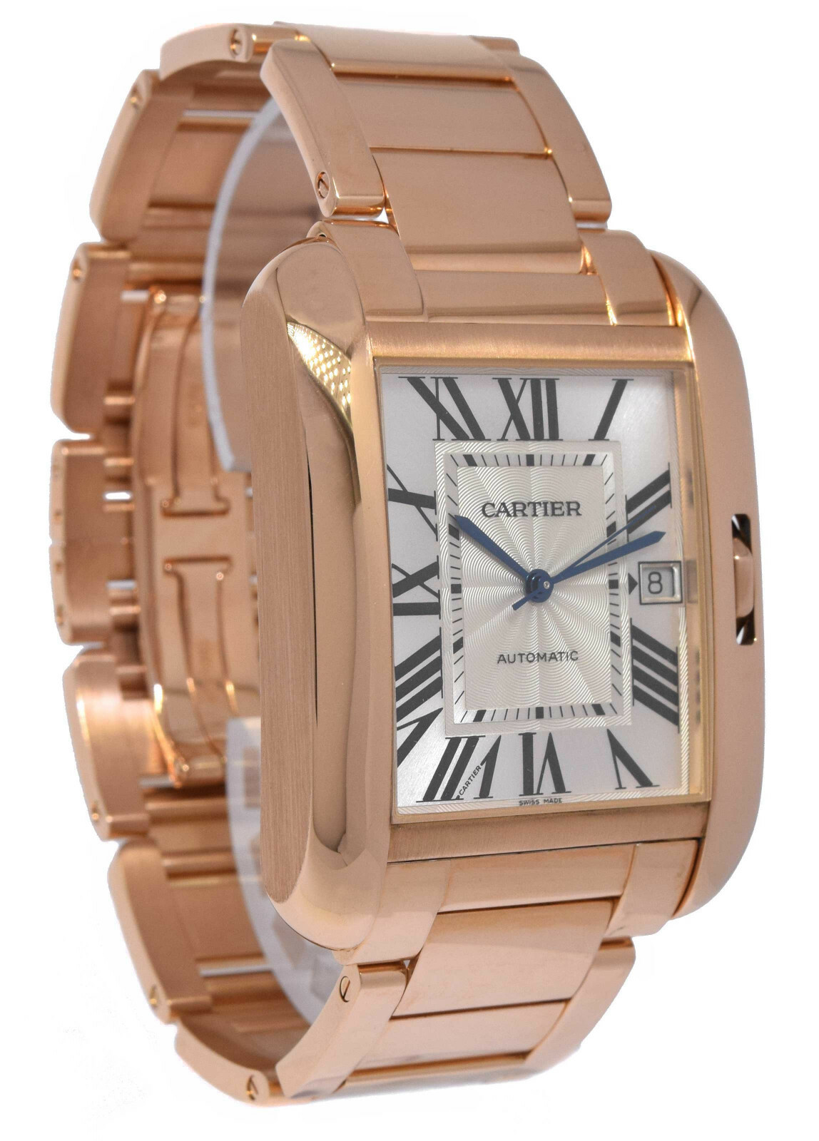 Cartier Tank Anglaise 18k Rose Gold Large Mens Watch Box/Papers W5310002 3504