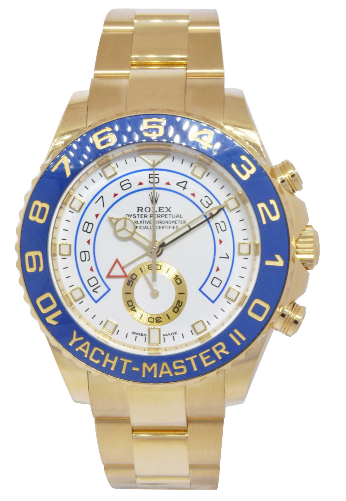 Rolex Yacht-Master II 18k Yellow Gold Blue Ceramic Bezel  B/P '23 116688