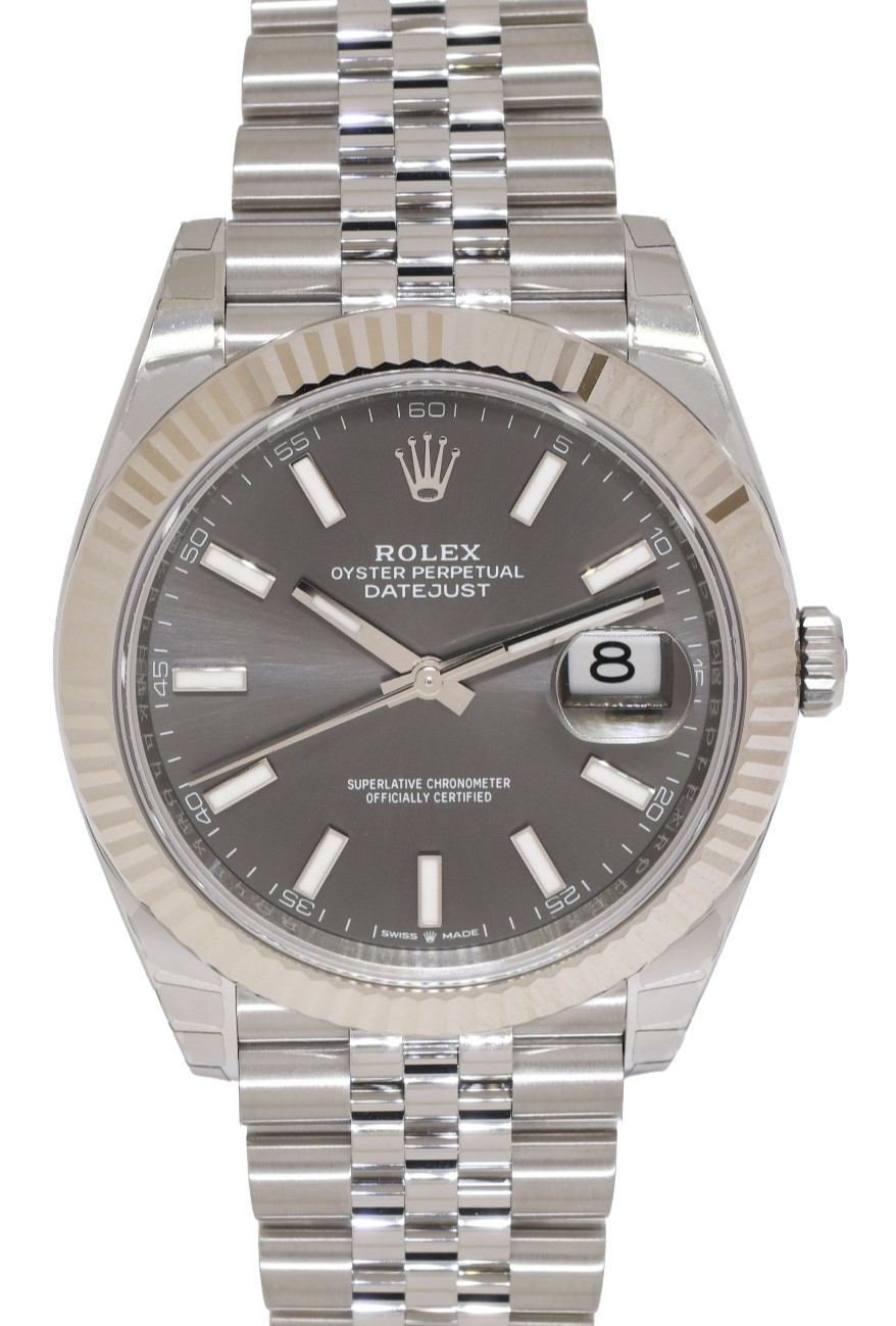 NEW Rolex Datejust 41 Steel & White Gold Rhodium Jubilee Watch B/P '25 126334